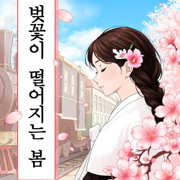 벚꽃이 떨어지는 봄